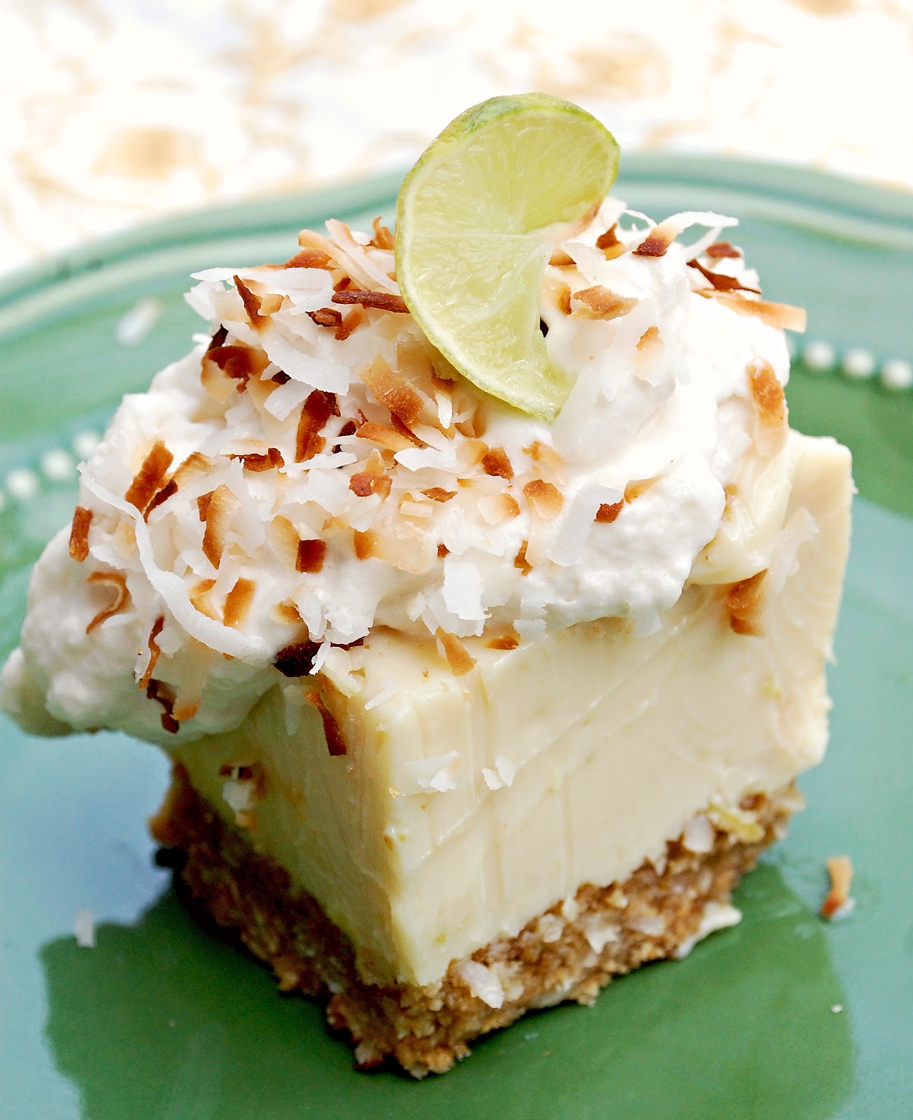 A Feathered Nest Key Lime Coconut Bars A Feathered Nest Key Lime Coconut Bars