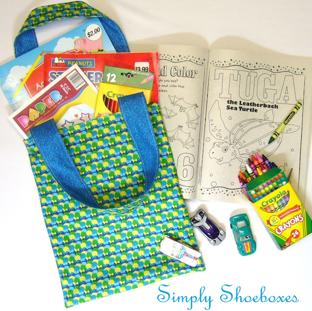 Busy bag made from fat quarters.