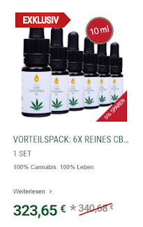 Reines Cannabis-Öl 10% im Vorteilspack