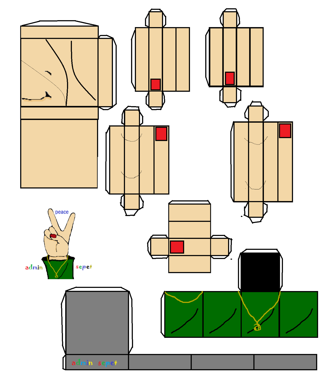 Spapercraft: Admin Sepet Papercraft