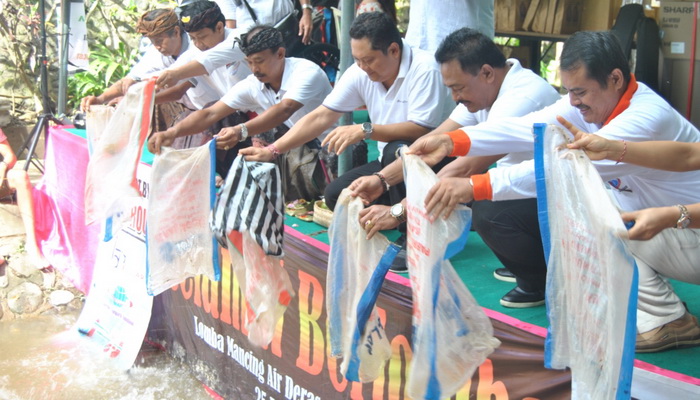 Lestarikan Sungai di Denpasar, Wali Kota Rai Mantra Tebar Lele