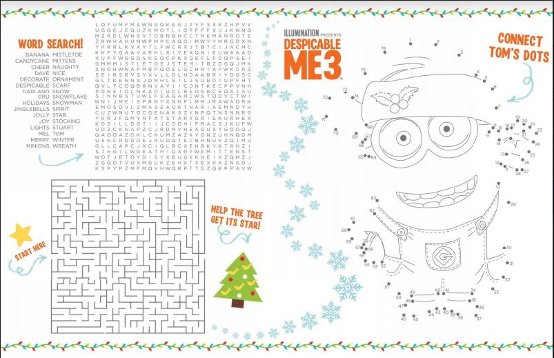 #MerryMinions @DespicableMe 3 activity sheet to download 