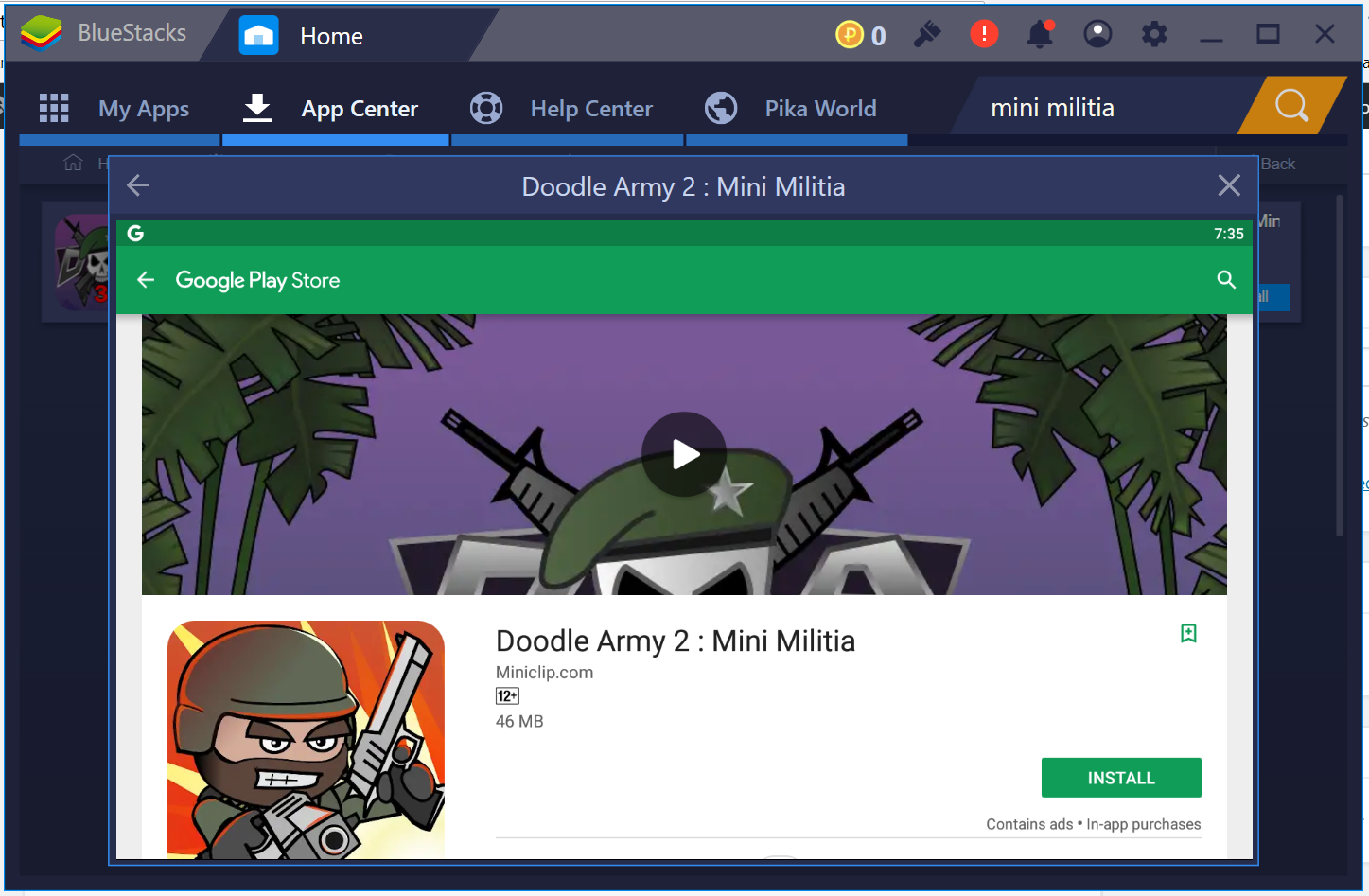 mini militia for pc download mini militia for pc download