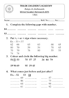 Holiday homework english picture