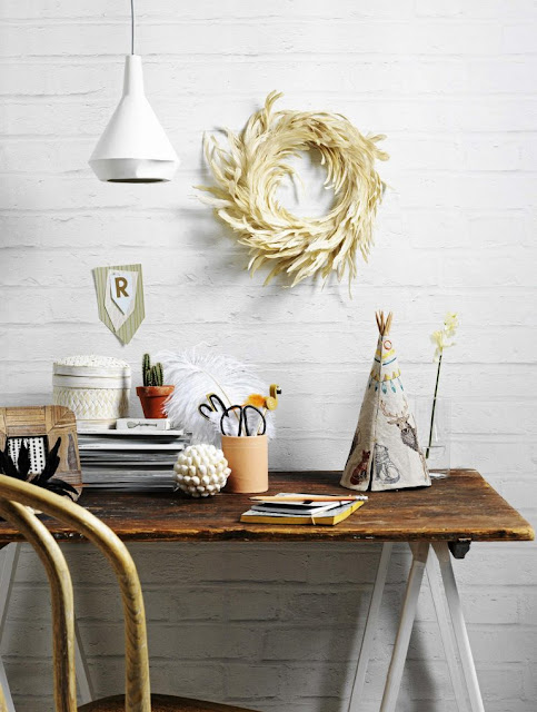 Check out this Scandi/Native American/boho home-décor mashup - desk BoHoHome.com @bohosusan