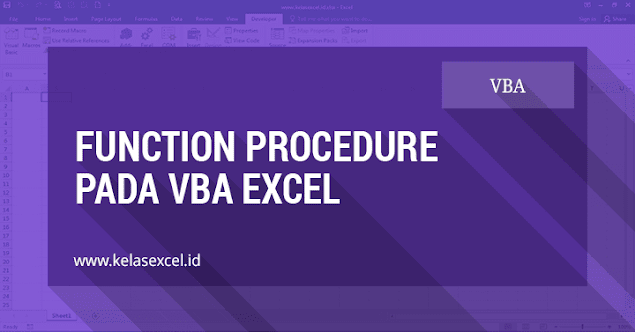 Function Procedure Pada VBA Excel #08 | Kelas Excel