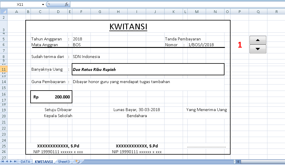 Tutorial Cara Membuat Kwitansi Dana Bos Otomatis Di Excel