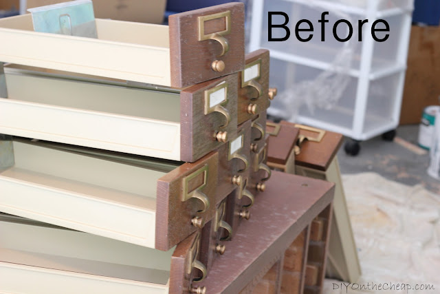 Check out this library card catalog transformation!