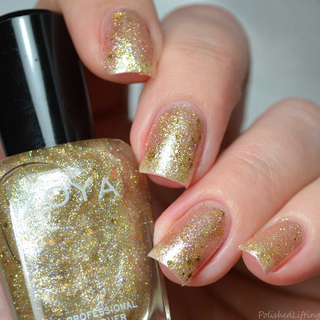 gold nail polish topper