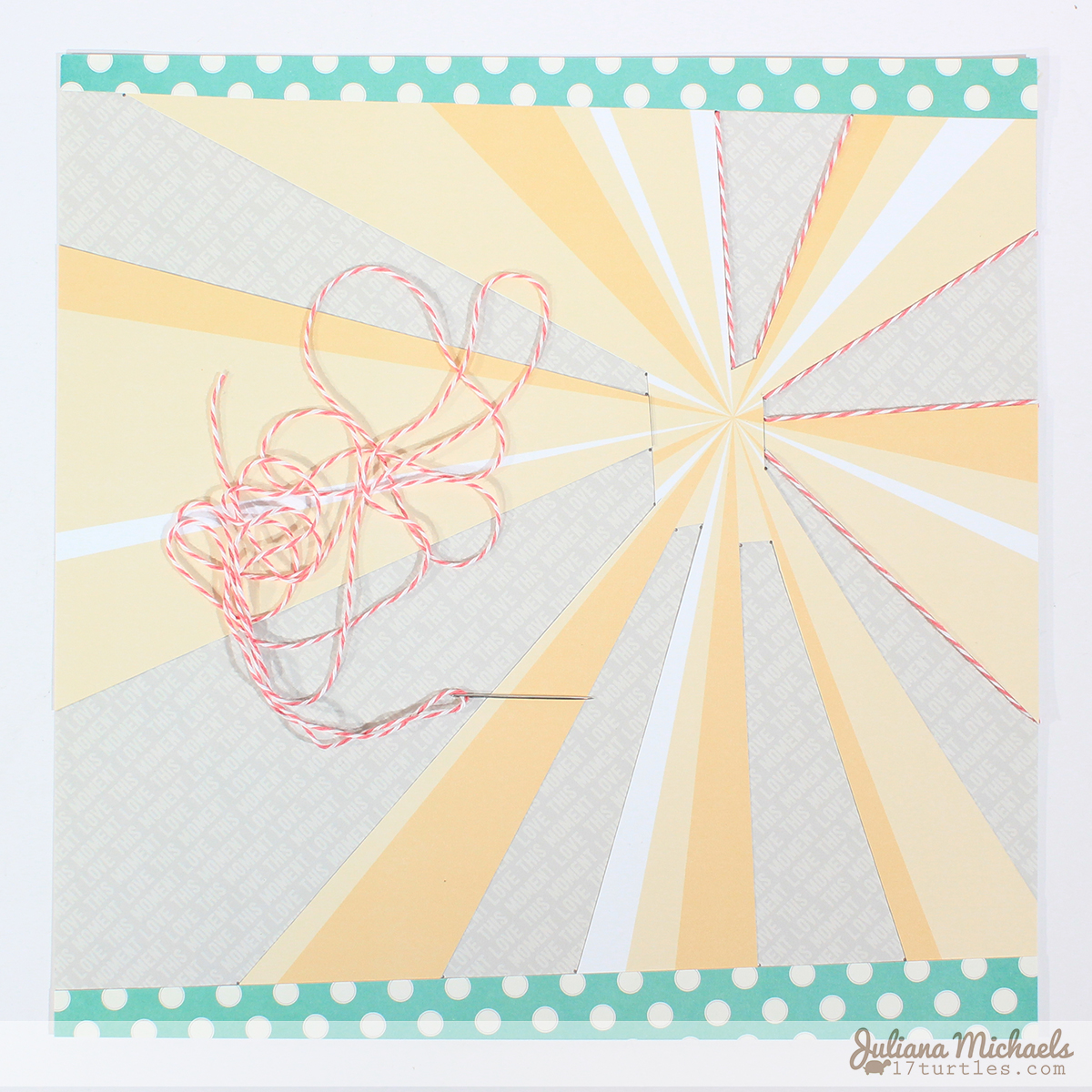 Stitching With Twine On Your Scrapbook Page 17turtles Juliana Michaels