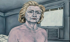 American activists put up the naked statues of Donald Trump for a project called