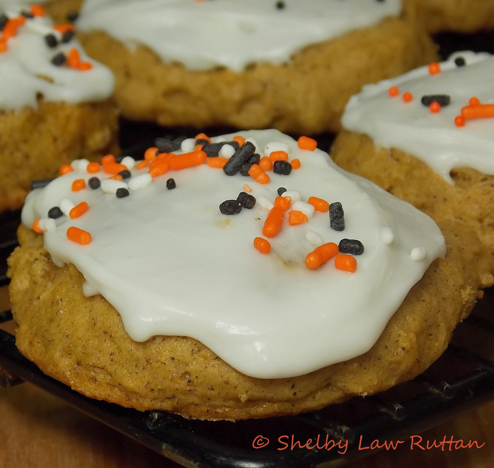 Pumpkin Cookies with Rum Flavored Icing Grumpy's Honeybunch