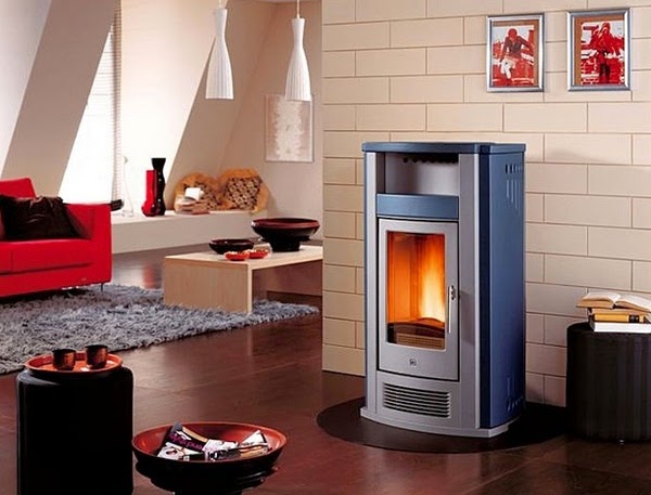 Pellet stoves saves space and quiet