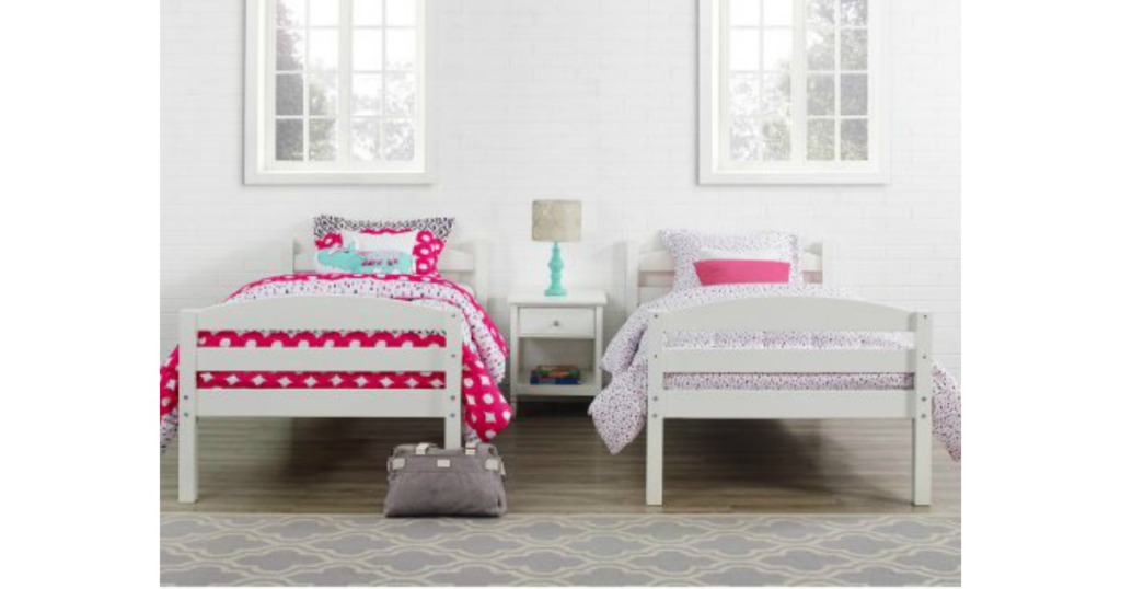 Savvy Spending Twin Bunk Bed Set Converts To Two This Solid Wood Bunk Bed Set Has An Integrated Four Step Built In Ladder For Safety And Easily Converts To Two Twin Beds The Mattresses Feature A