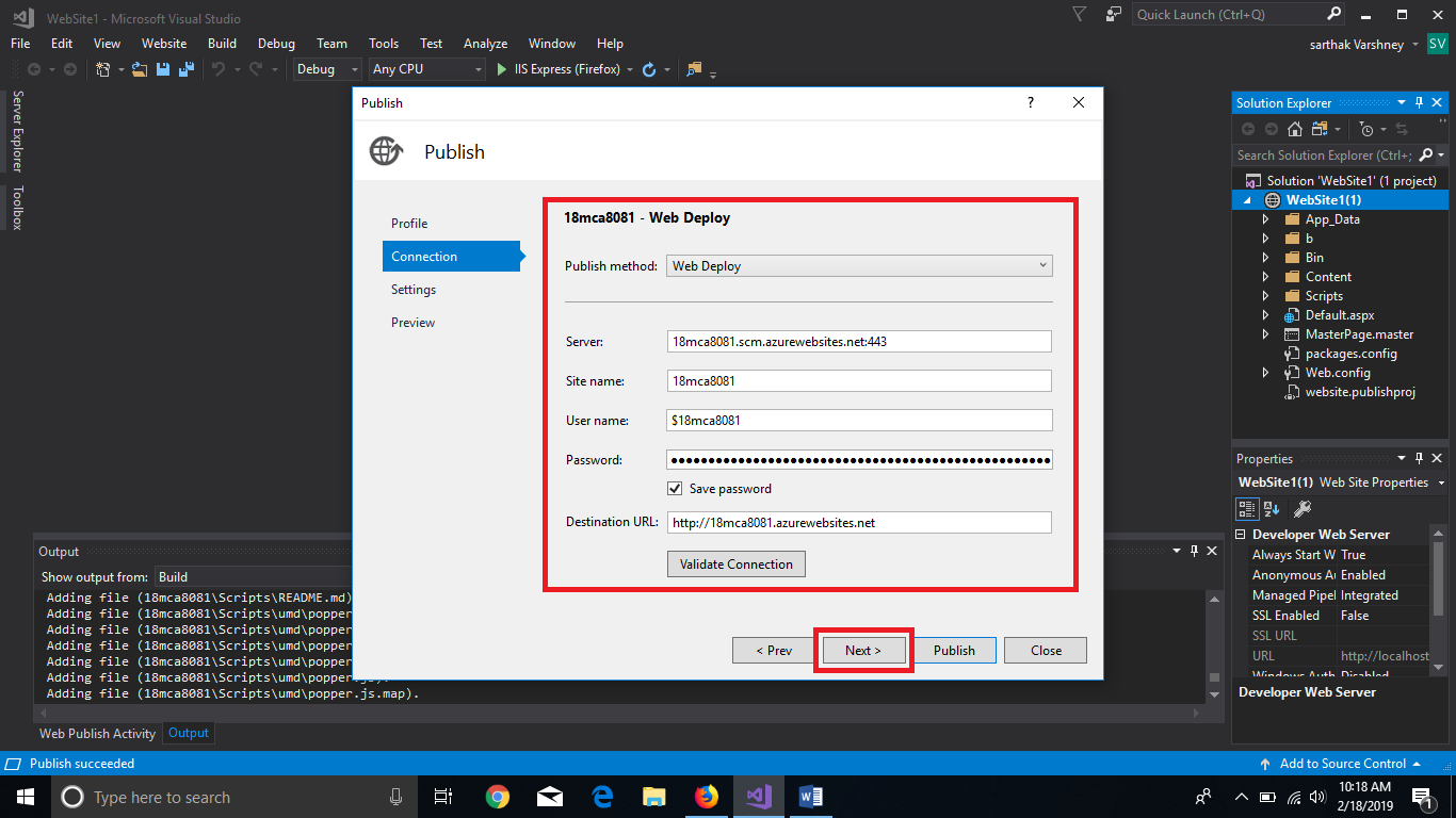 How to create a Web Site on Microsoft Visual Studio and publish it on ...