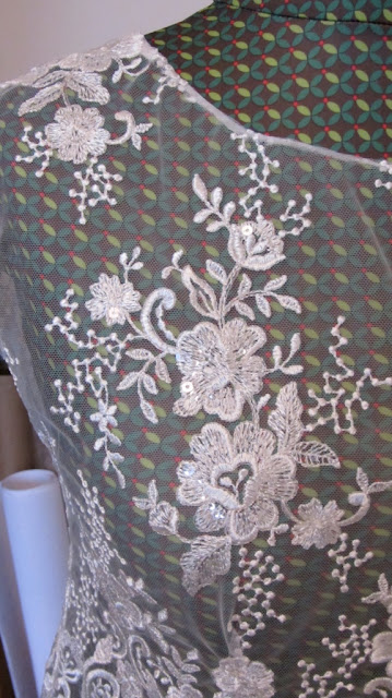 Lace overlay bodice handmade wedding dress
