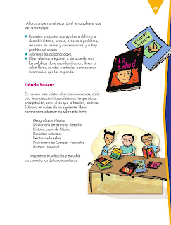 Apoyo Primaria Español 5to grado Bloque II lección 4 Buscar información en diversas fuentes para escribir un texto expositivo