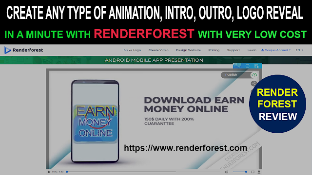 Renderforest: CREATE ANY TYPE OF ANIMATION, INTRO, OUTRO, LOGO REVEAL in minute