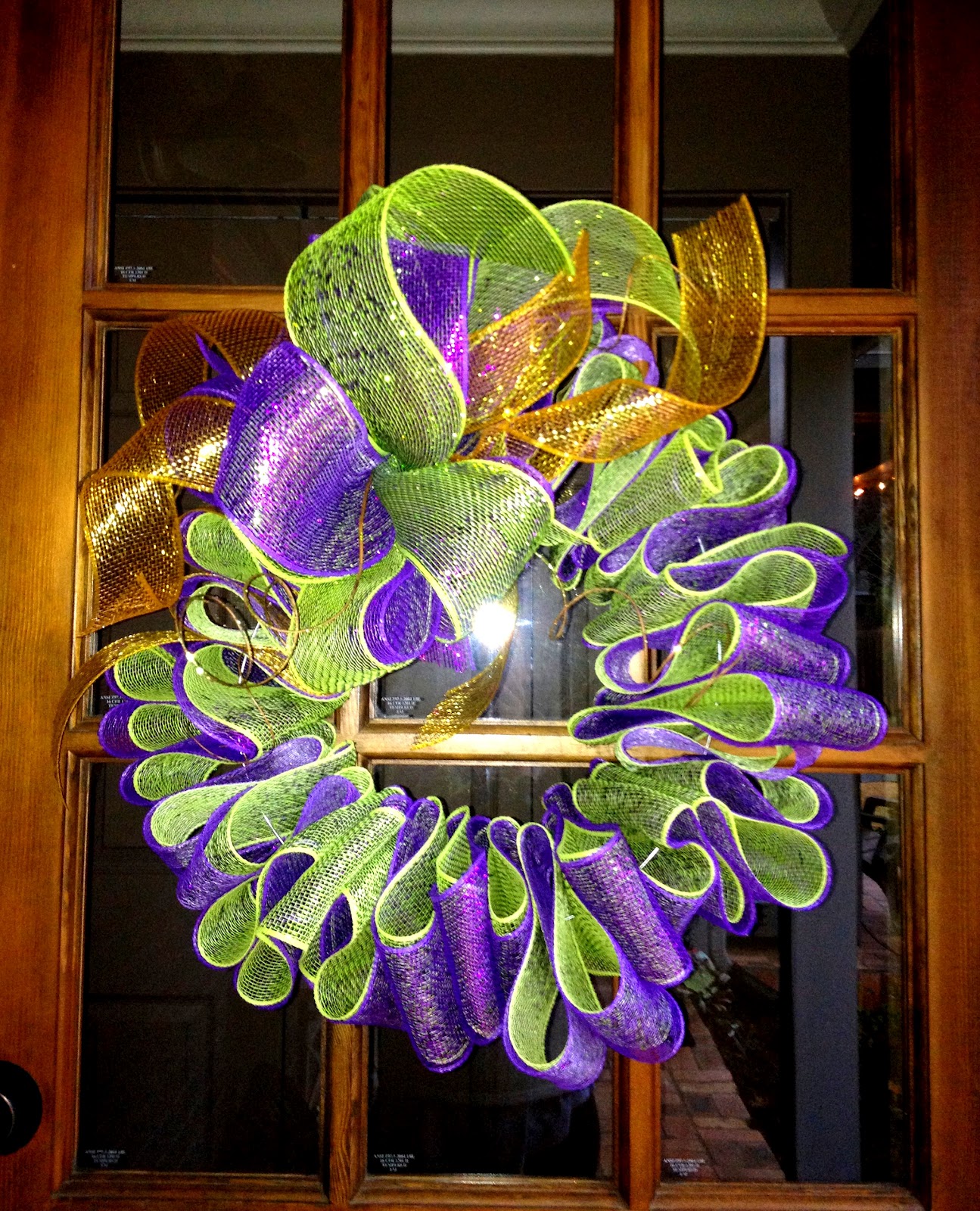 easy mardi gras wreath