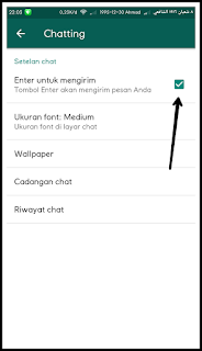 Cara merubah tombol enter menjadi kirim pesan WhatsApp