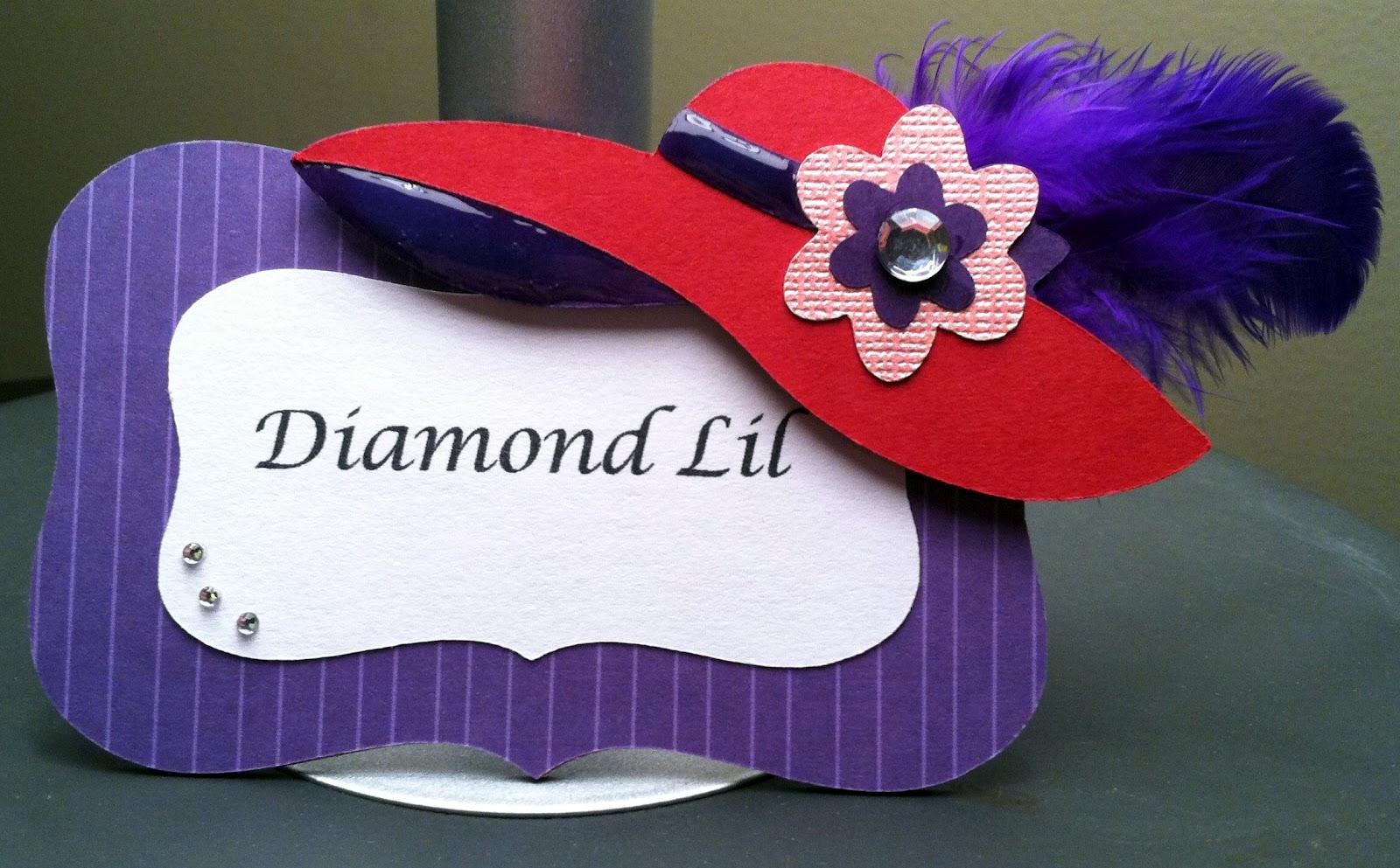 Tina's Paper Pieces Red Hatters Special Name Badges