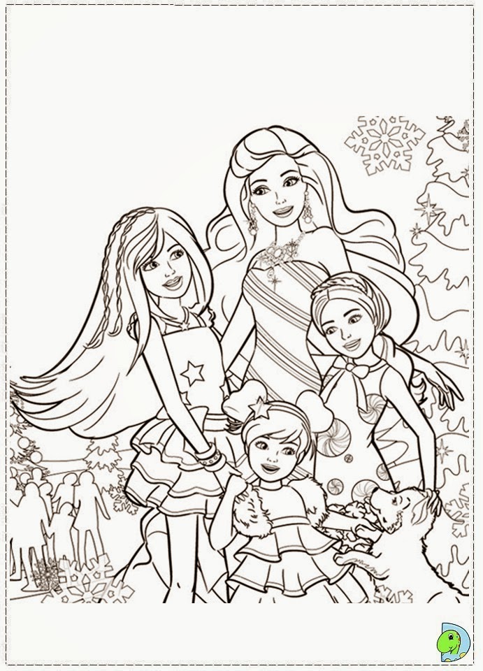 Barbie and the christmas carol coloring pages