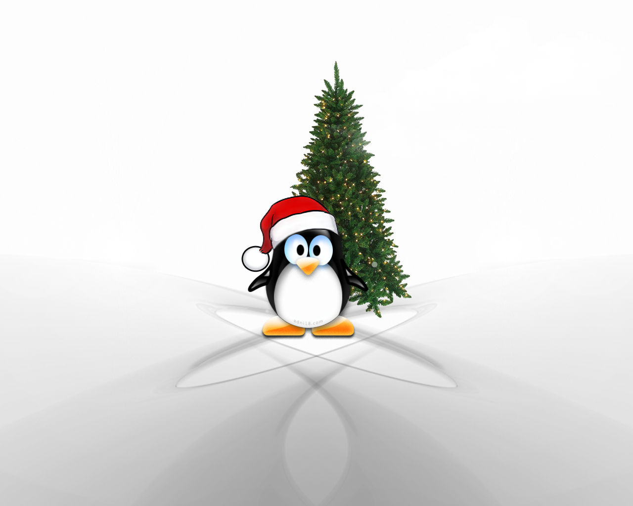 новогодние обои с пингвинами. новогодний линукс. Linux happy new year. обои линукс. пингвин линукс.