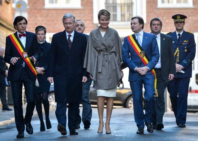 King Philippe of Belgium and Queen Mathilde of Belgium the opening ceremony of Mons 2015