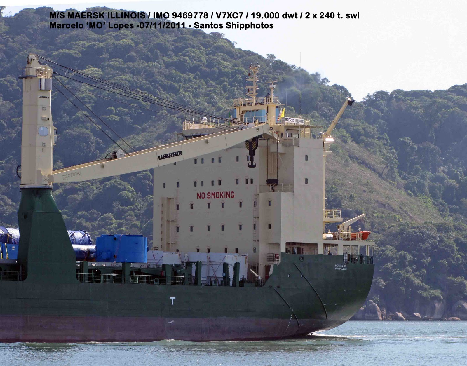 Santos Shiplovers M/S Maersk Illinois / V7XC7 Imagens de sua