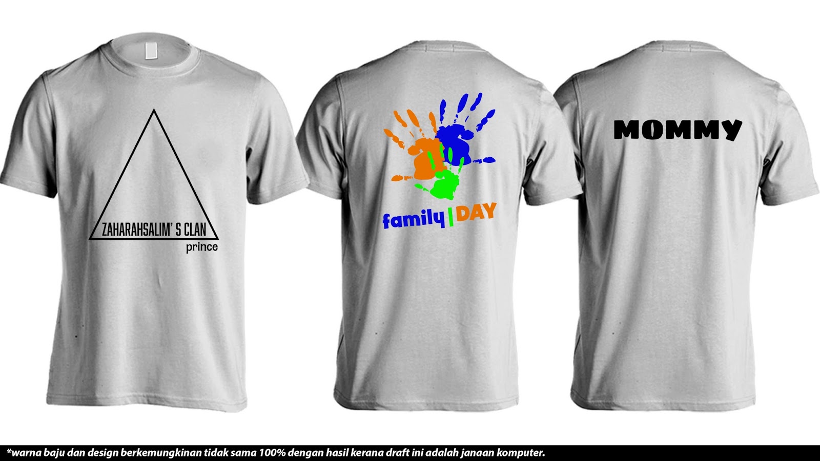 Cetak Baju Online Cetak Tshirt Family Day Zaharahsalim S Clan