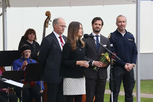Princess Sofia of Sweden and Prince Carl Philip of Sweden visits cellulose company I-Cell in Alvdalen during the second day of a trip to Dalarna
