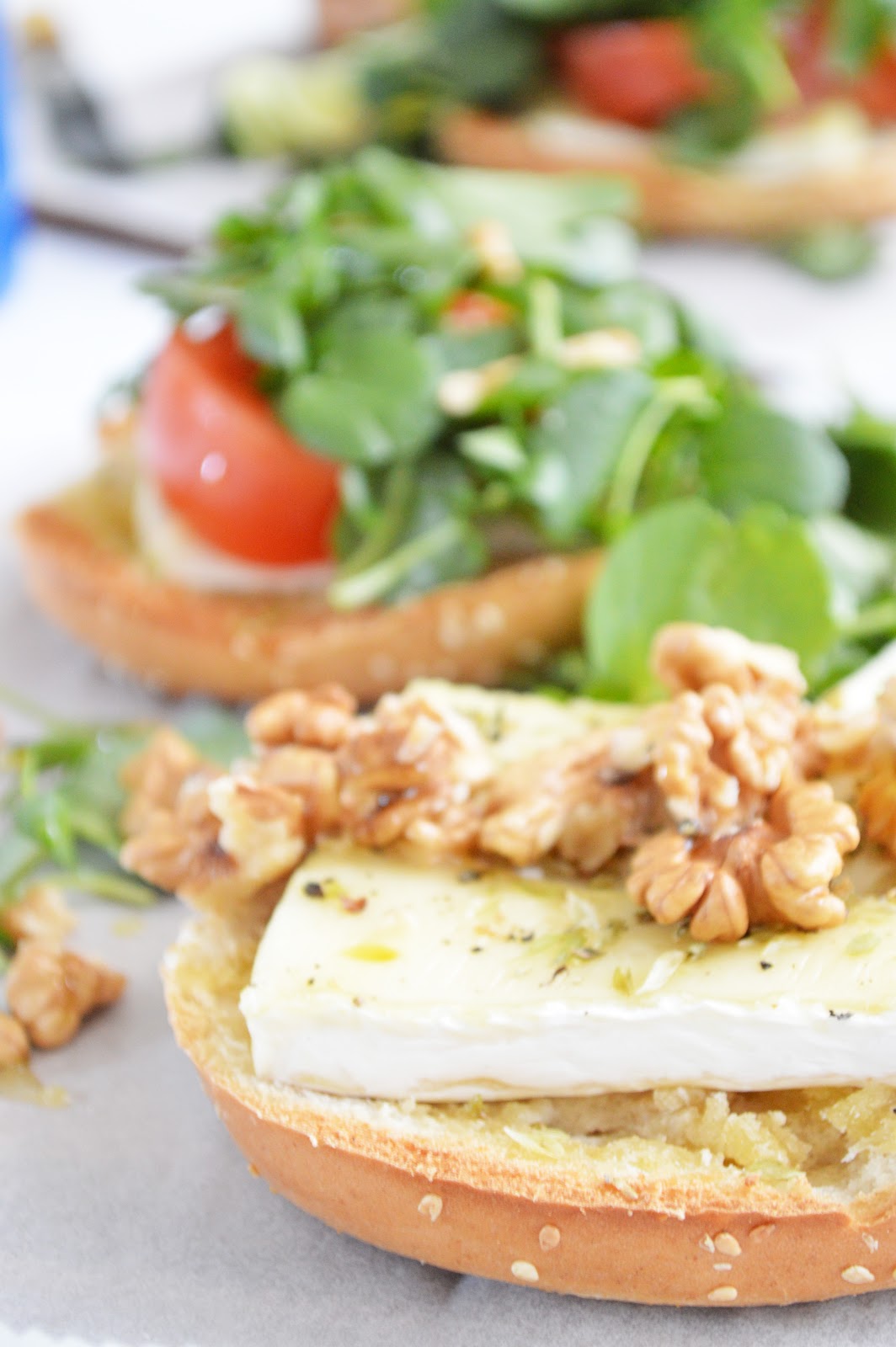 bagel de brie e nozes // brie and walnut bagel Andrajos Recipes