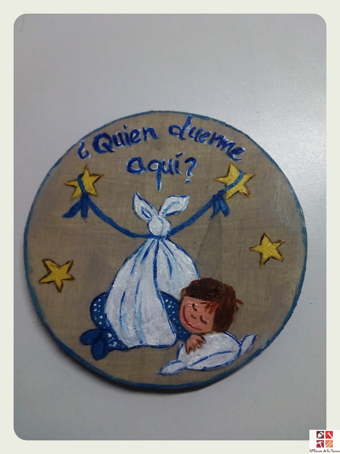 placa pintada para la puerta 