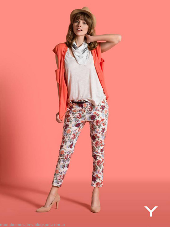 Yagmour primavera verano 2015 pantalones de moda 2015 estampados.