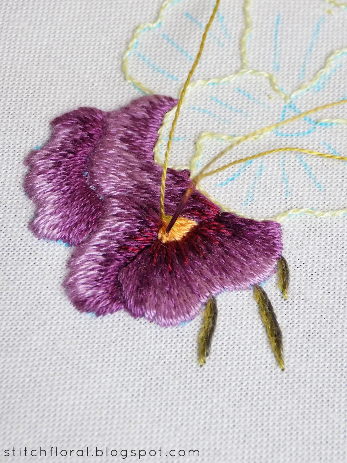Needle Painting stitch along part 3 Stitch Floral