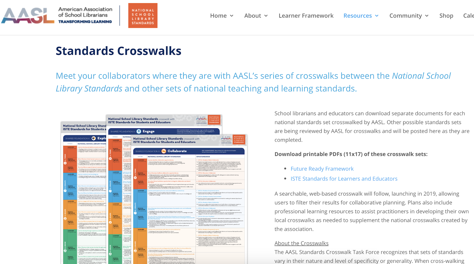 The Library Voice The Aasl Standards Crosswalks Are Here For The Future Ready Librarians Framework Iste Standards