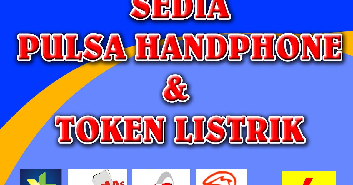 Poster Jual Pulsa Dan Token Listrik contoh desain spanduk