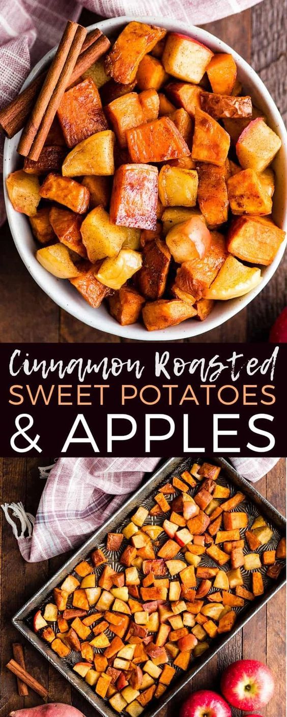 Cinnamon Roasted Sweet Potatoes and Apples Recipe Healthy Snacks
