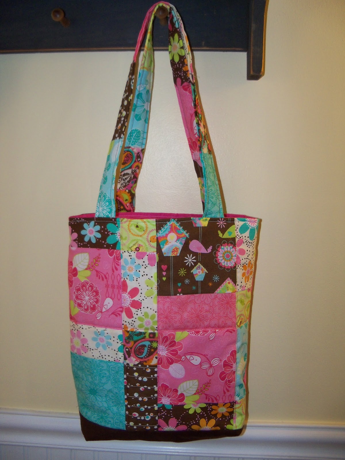 Measure of the heart: Disappearing 9 patch tote bag