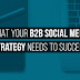 What Your B2B SocialMedia Strategy Needs to Succeed - infographic