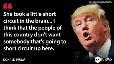 lol Donald Trump said he is not sure of Hillary Clinton's mental state: "I don't think she's all there"