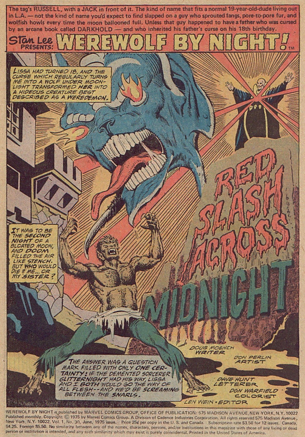 Read online Werewolf by Night (1972) comic -  Issue #30 - 2