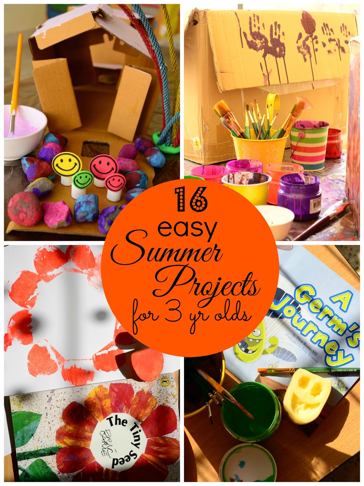 16 Easy Peasy Summer Projects for 3 year olds 