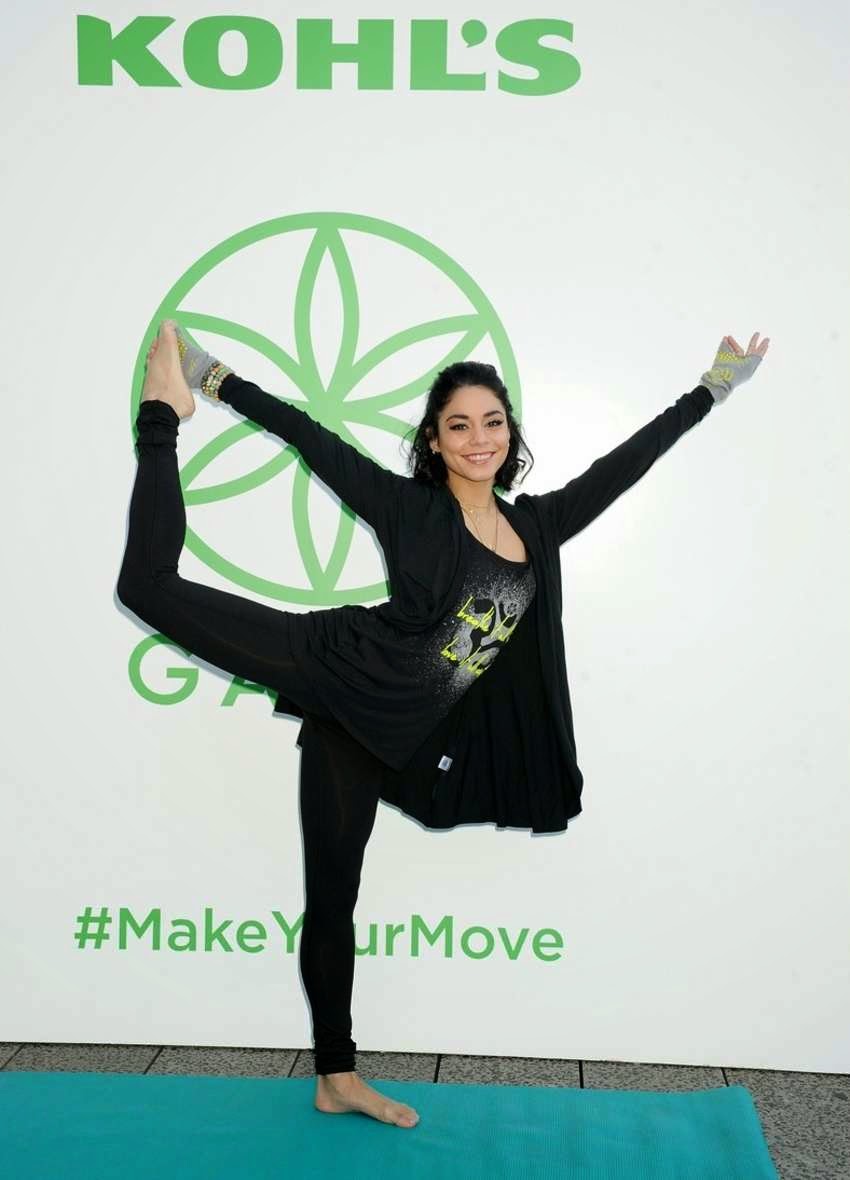 Vanessa Hudgens shows off yoga skills at the Kohl's Exclusive Gaiam