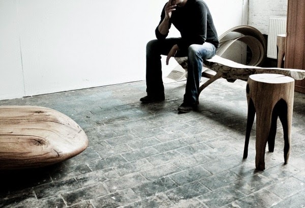 Purist design furniture made of wood