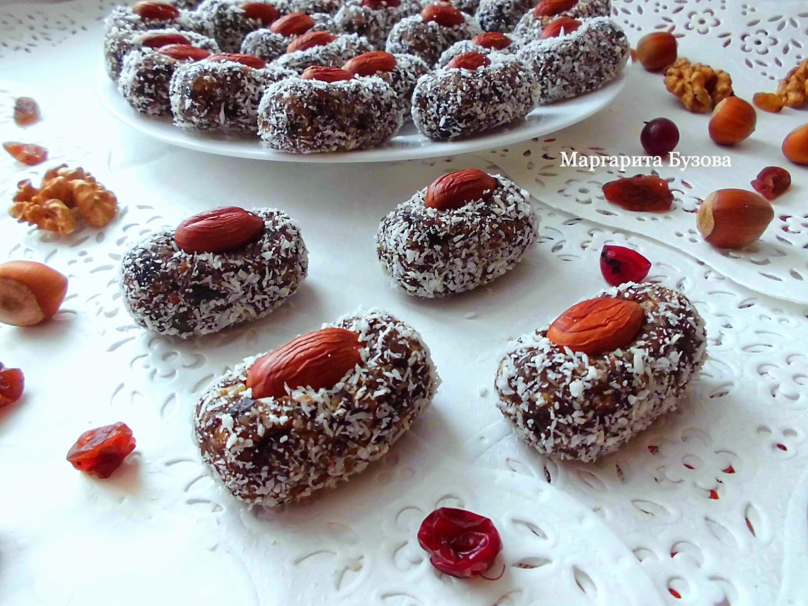 Конфеты с кокосовой стружкой