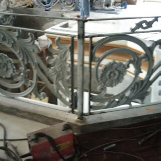 proses pembuatan Balkon Void Besi Tempa klasik di Cilegon Banten