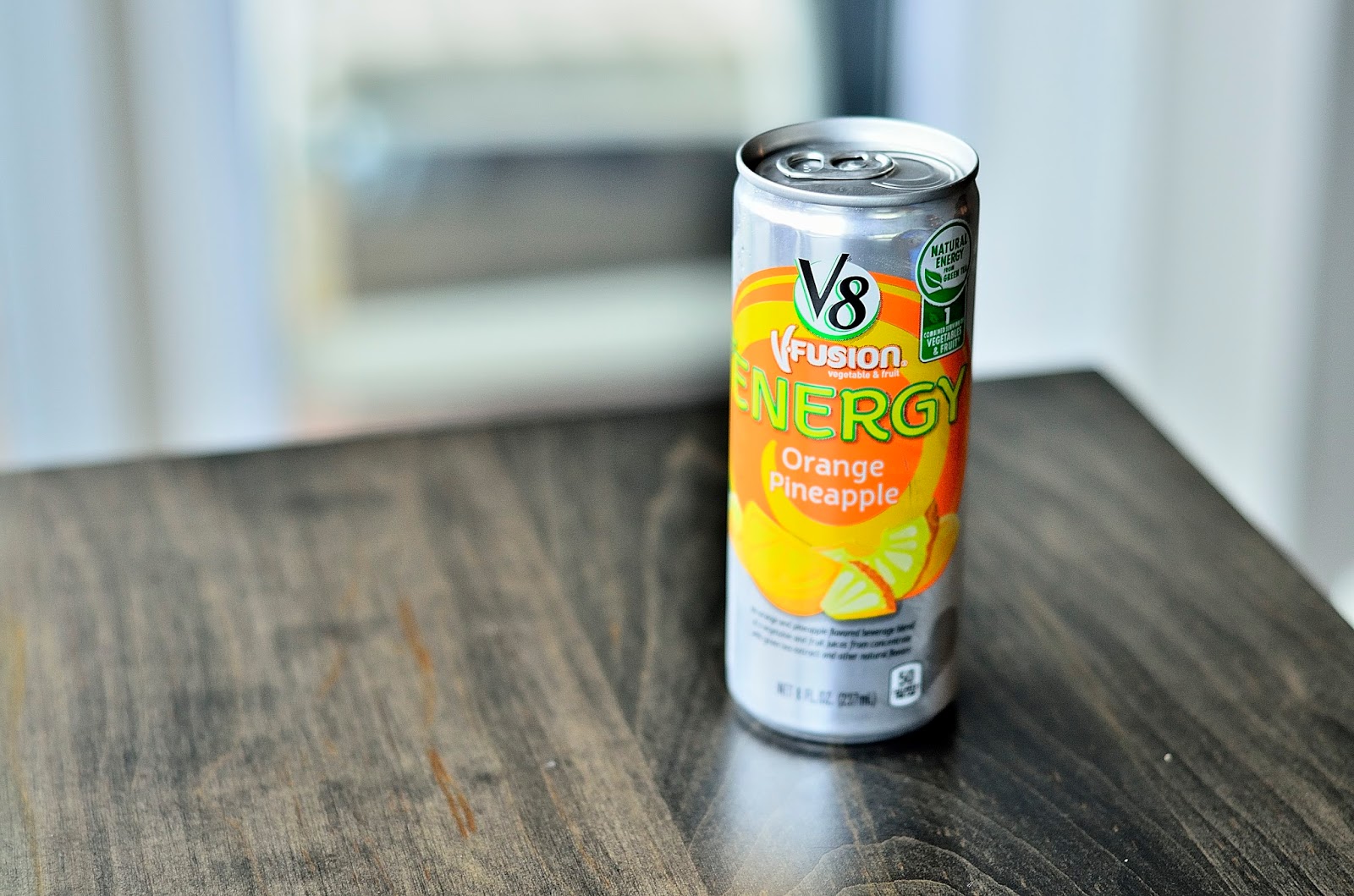 What I Drink At Work V8 Fusion Energy Orange Pineapple Energy Drink