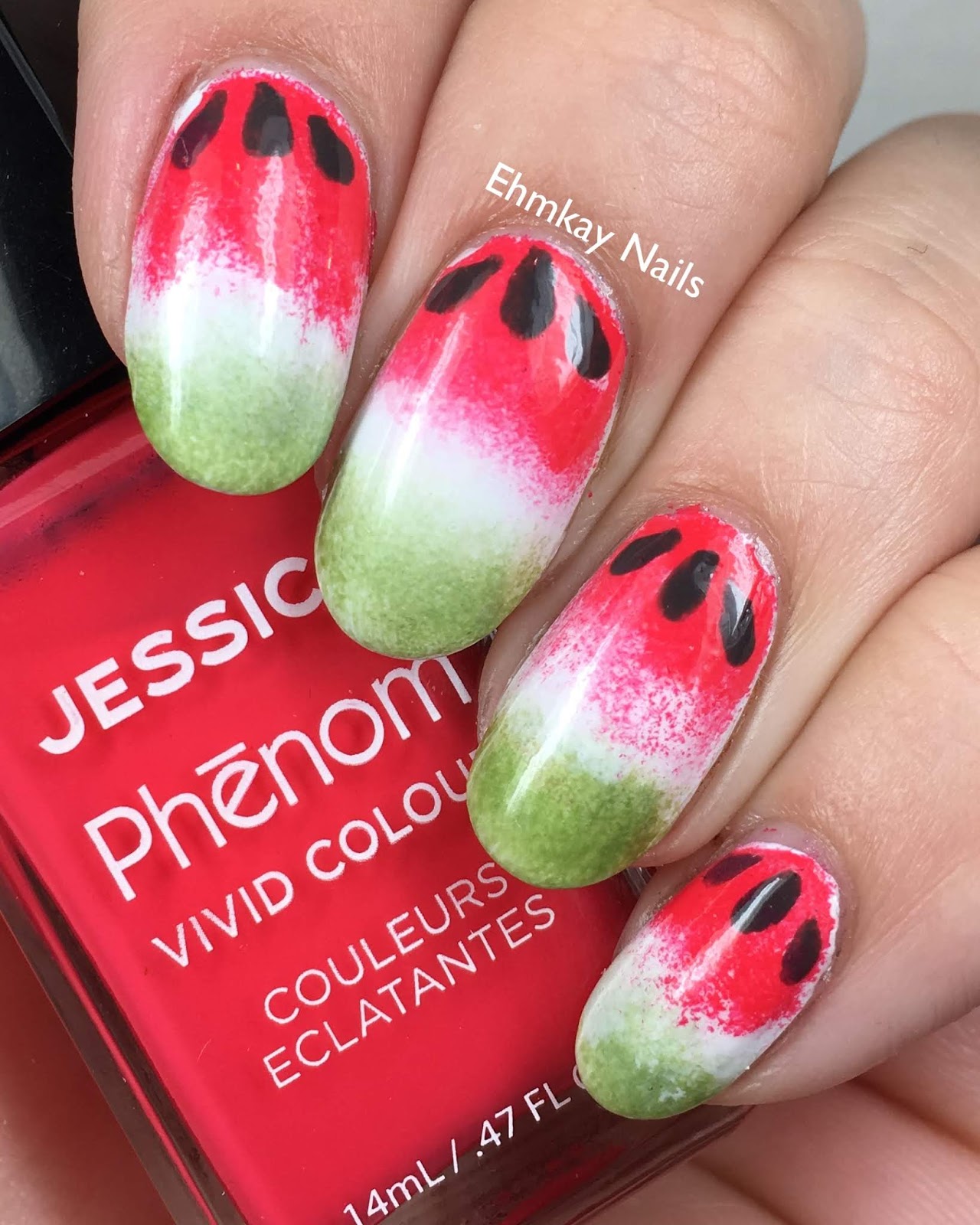 ehmkay nails: Watermelon Nail Art