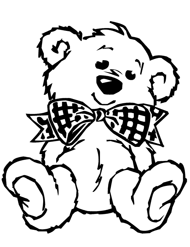 teddy bear clipart black and white - photo #9